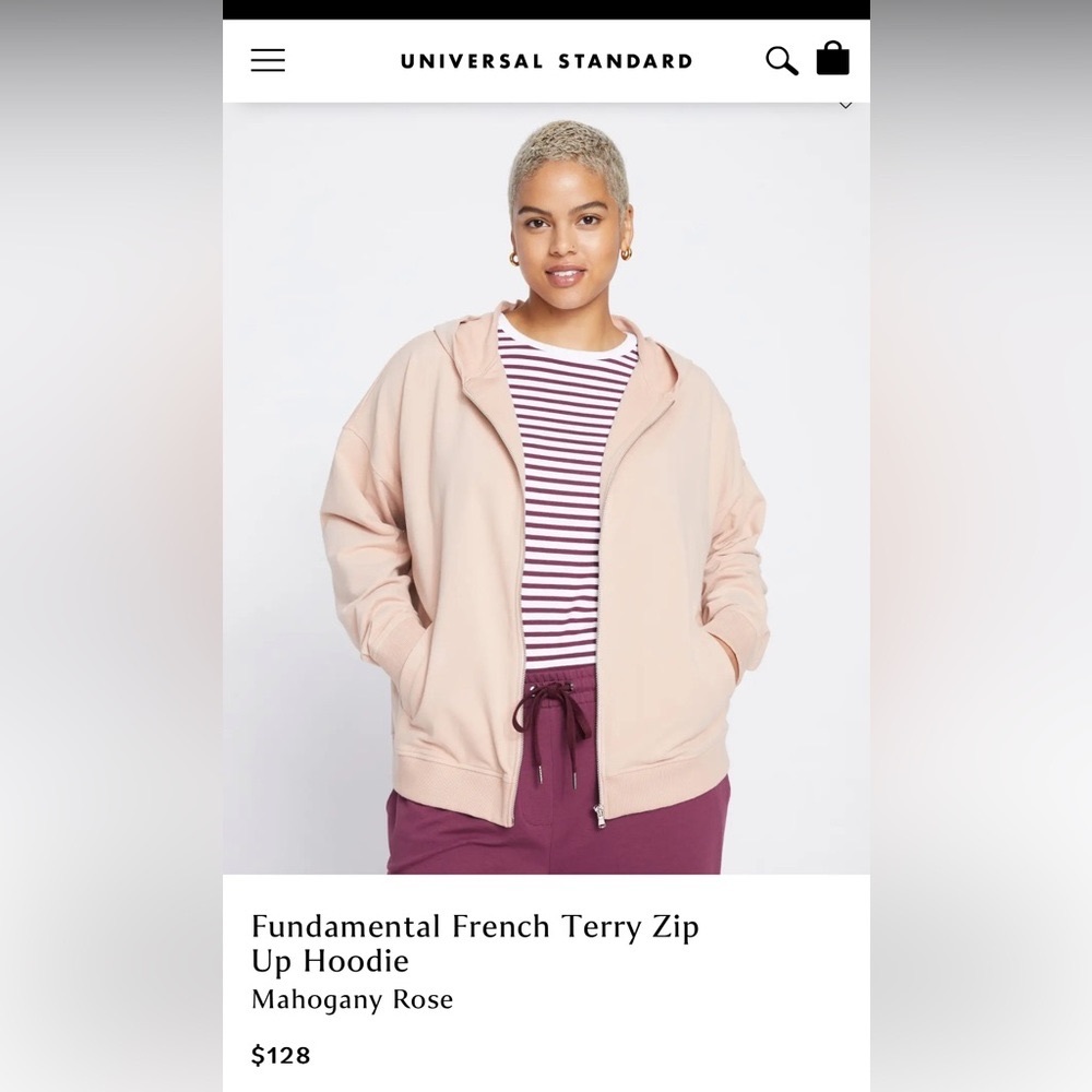 NWT Universal Standard Zip Up Hoodie
